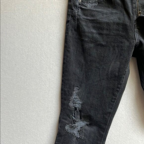 AG Adriano Goldschmied Black Beau Slouchy Distressed Skinny Women's Jeans Sz 26R - Picture 14 of 14